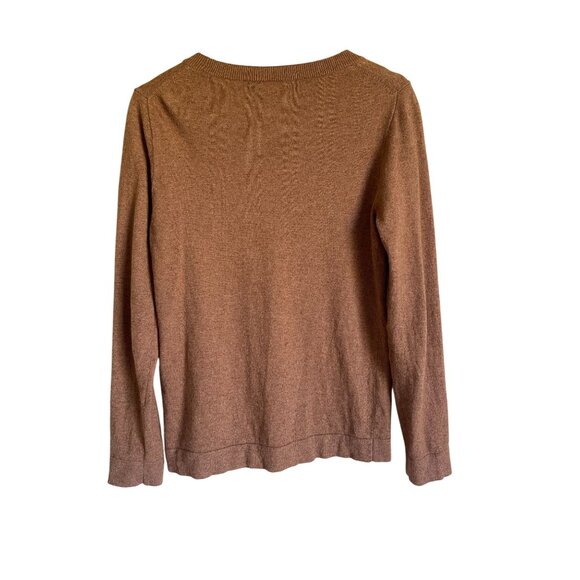 J. Crew Mercantile Teddie F5199 Wool Blend Brown Crewneck Pullover Sweater Size - Picture 3 of 7